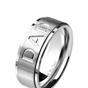 Fathers day stainless steel rings